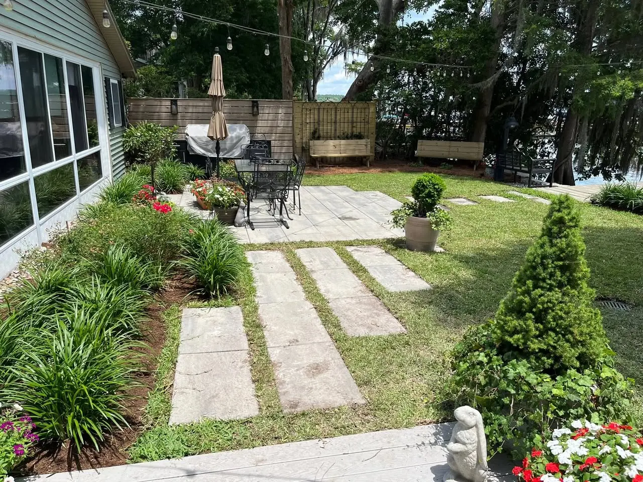 Completed sod and landscaping project by Floyd’s Tree & Landscaping